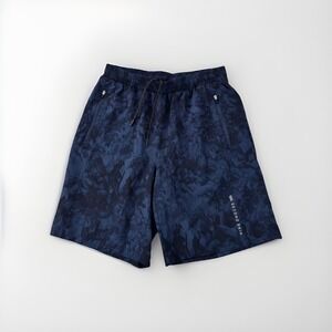 Second Skin Bermuda Shorts Men's Medium Blue/Black Elastic Waist Drawstring